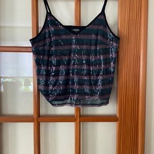 Sequin Crop Tank Top